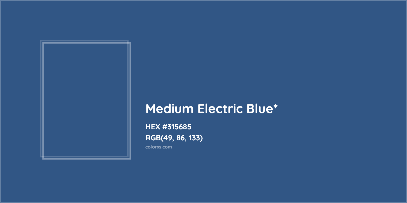 HEX #315685 Color Name, Color Code, Palettes, Similar Paints, Images