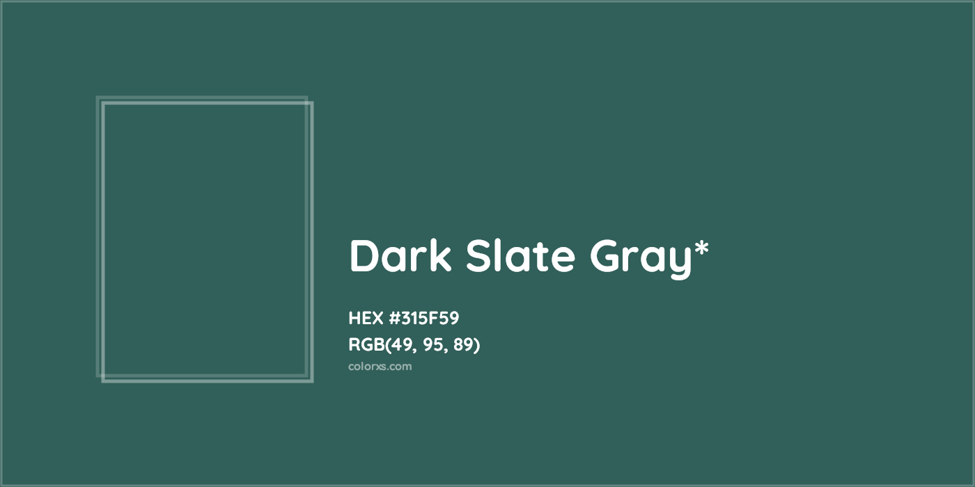 HEX #315F59 Color Name, Color Code, Palettes, Similar Paints, Images