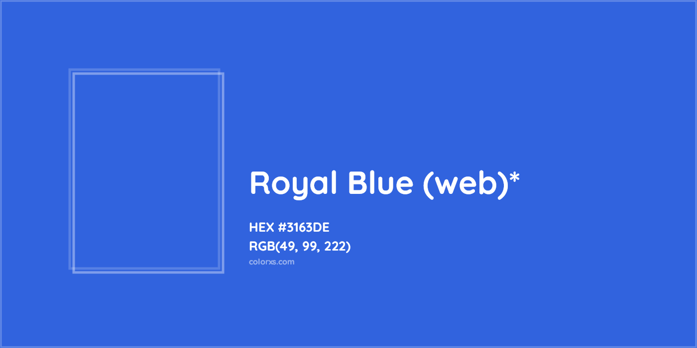 HEX #3163DE Color Name, Color Code, Palettes, Similar Paints, Images