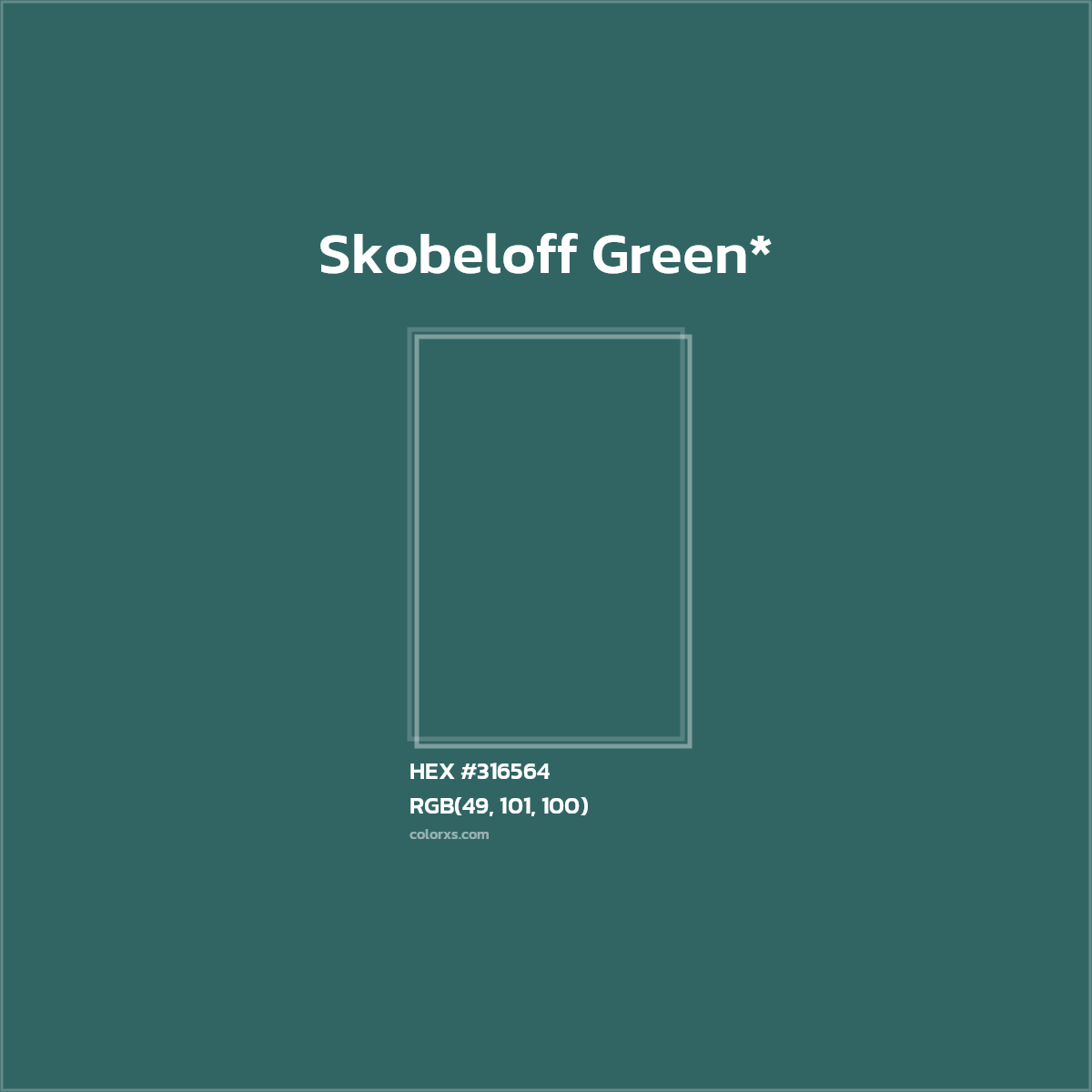 HEX #316564 Color Name, Color Code, Palettes, Similar Paints, Images