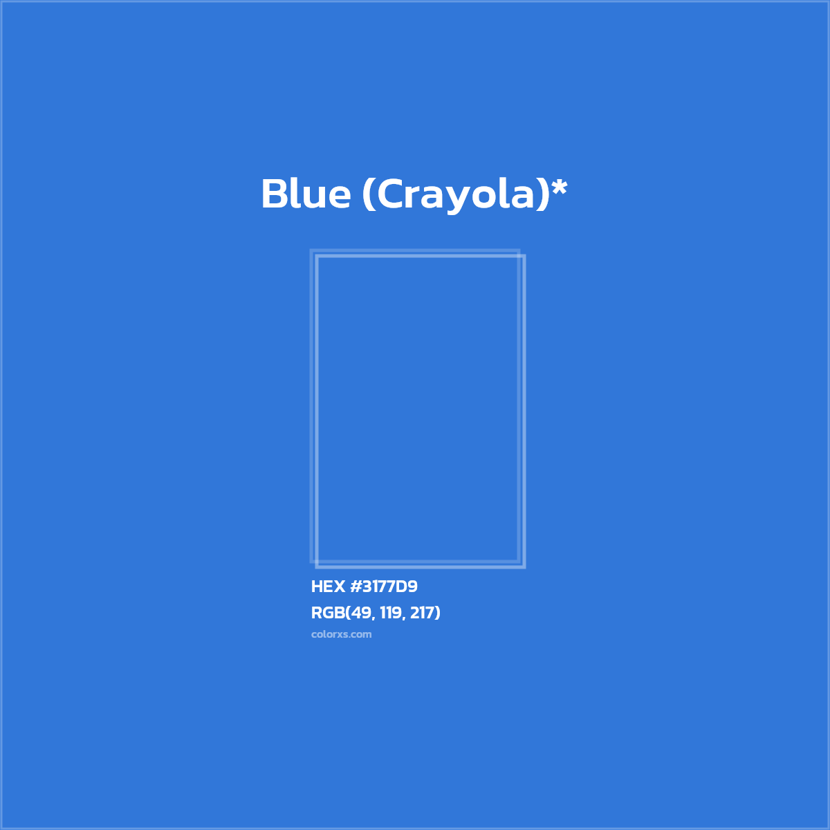 HEX #3177D9 Color Name, Color Code, Palettes, Similar Paints, Images
