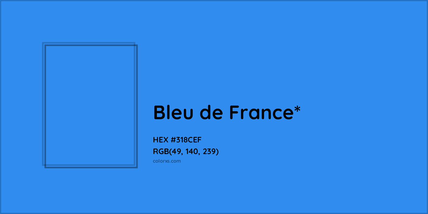HEX #318CEF Color Name, Color Code, Palettes, Similar Paints, Images