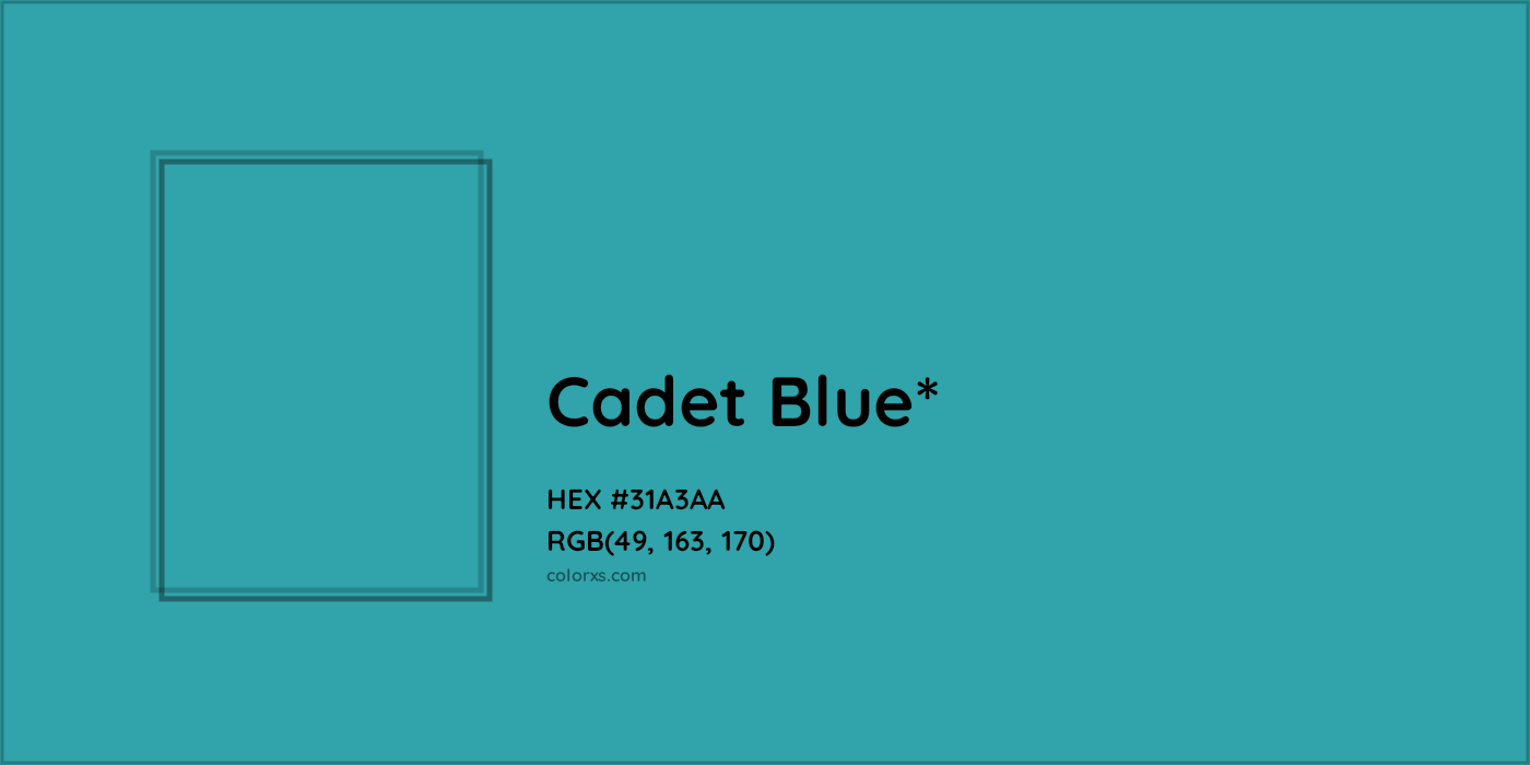 HEX #31A3AA Color Name, Color Code, Palettes, Similar Paints, Images