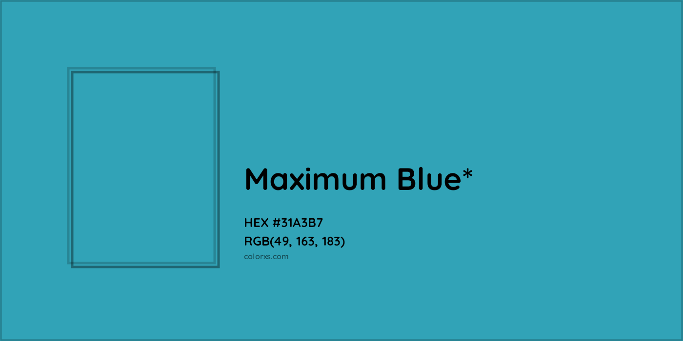 HEX #31A3B7 Color Name, Color Code, Palettes, Similar Paints, Images