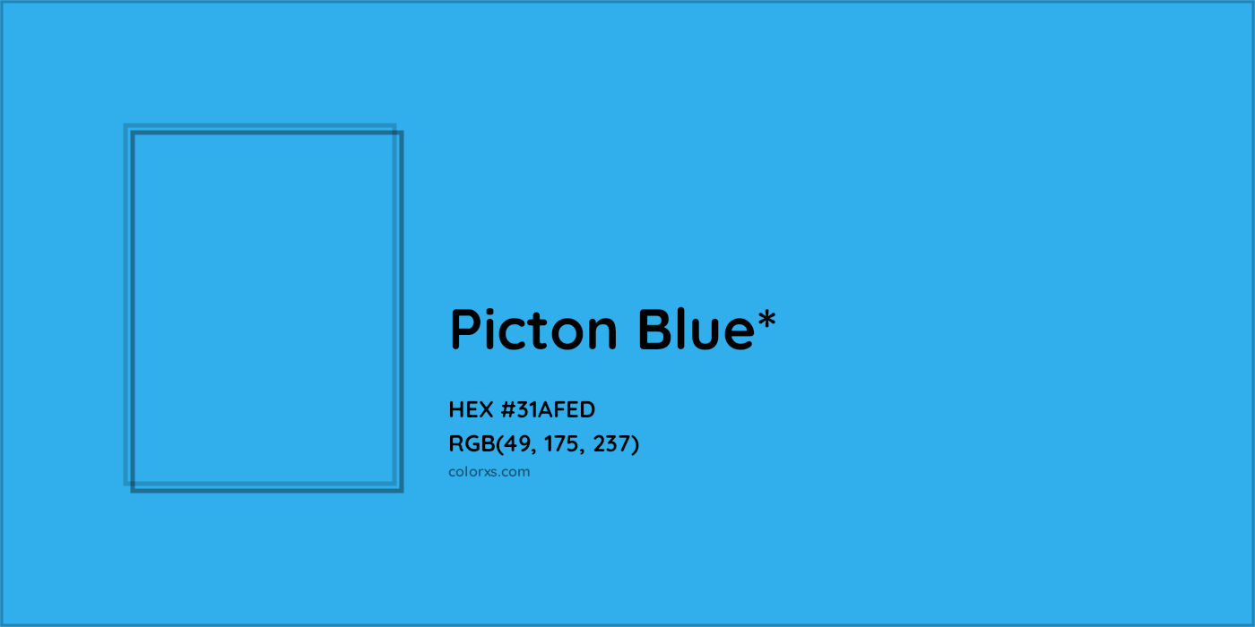 HEX #31AFED Color Name, Color Code, Palettes, Similar Paints, Images