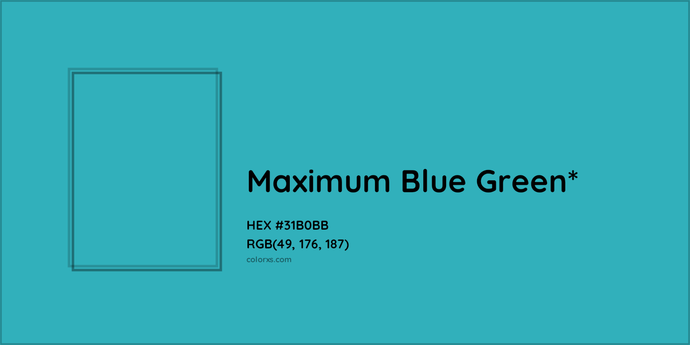 HEX #31B0BB Color Name, Color Code, Palettes, Similar Paints, Images