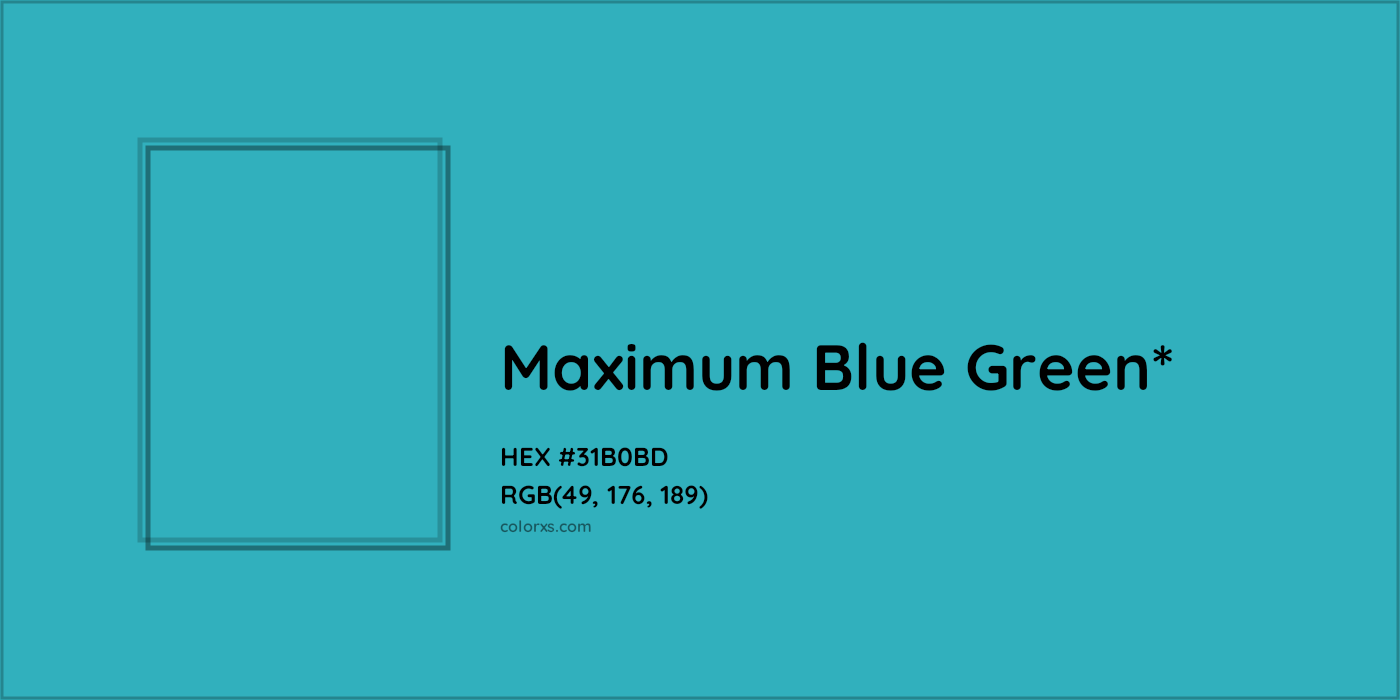 HEX #31B0BD Color Name, Color Code, Palettes, Similar Paints, Images