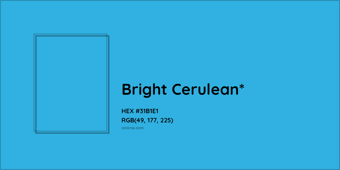 HEX #31B1E1 Color Name, Color Code, Palettes, Similar Paints, Images