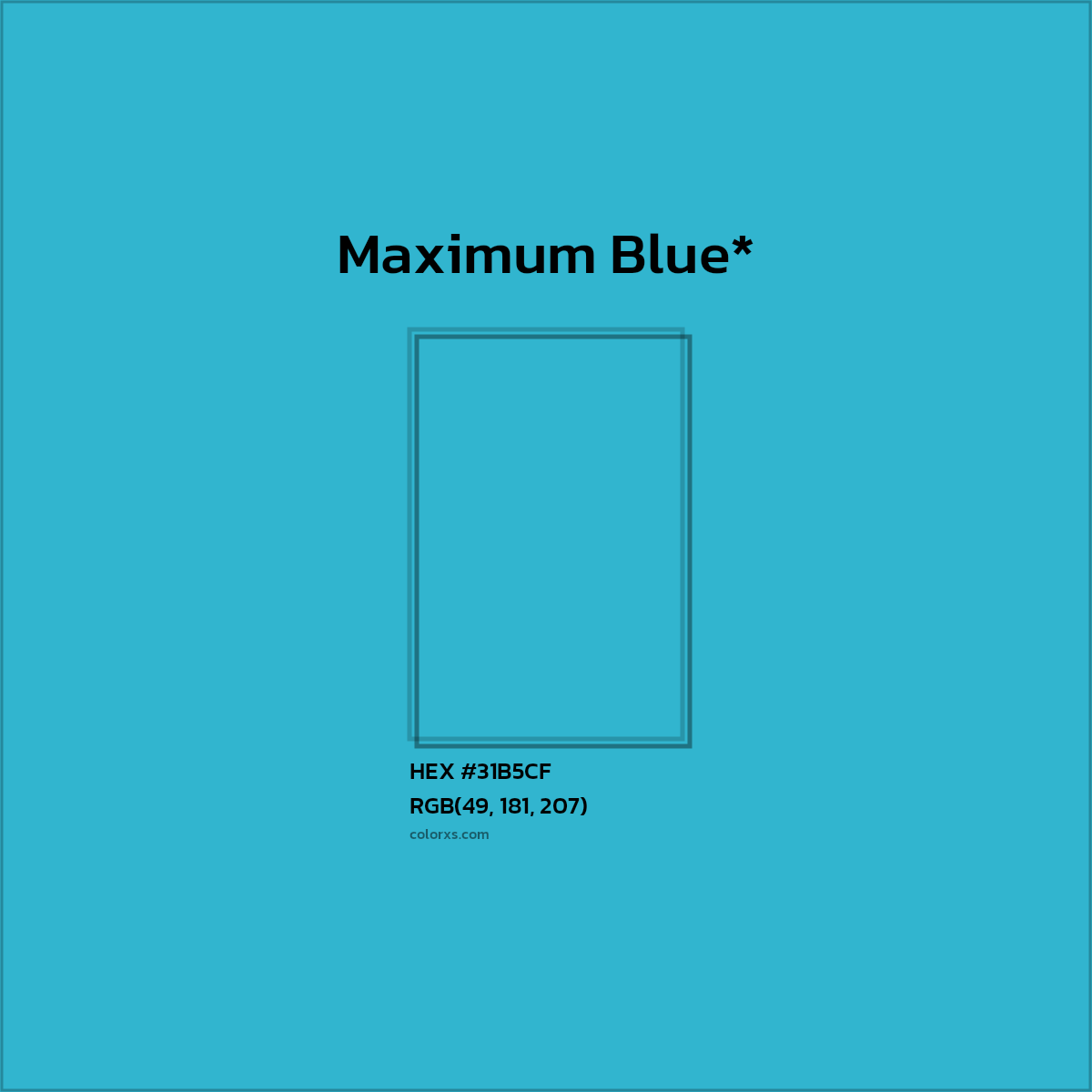 HEX #31B5CF Color Name, Color Code, Palettes, Similar Paints, Images