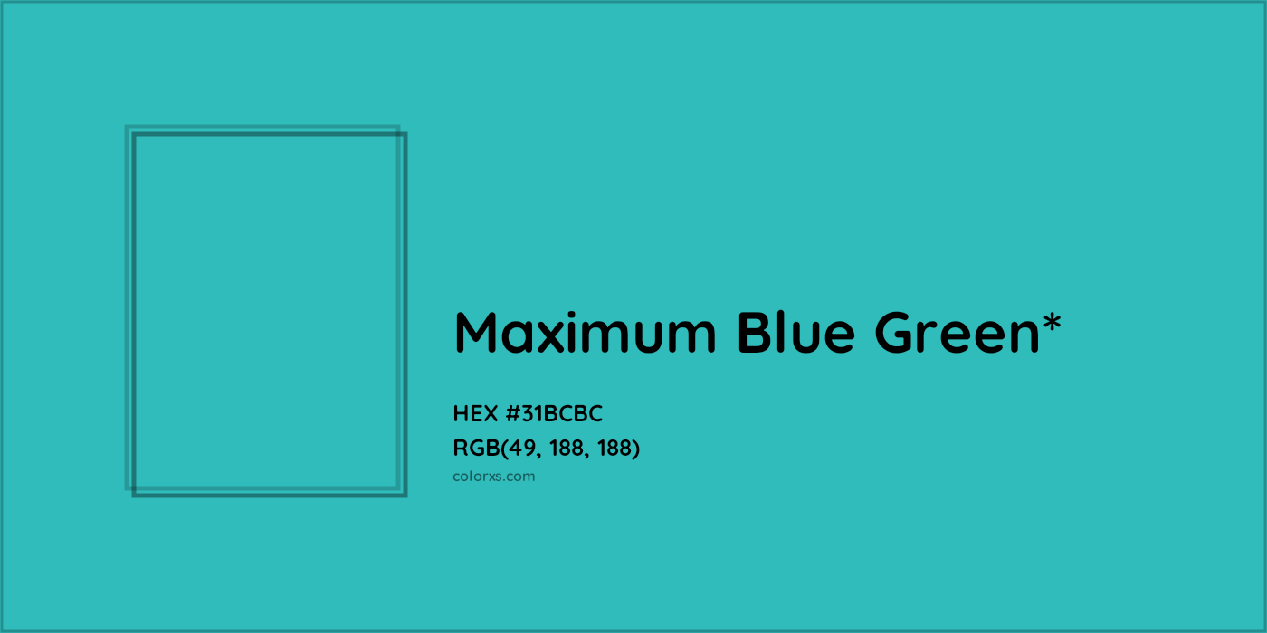 HEX #31BCBC Color Name, Color Code, Palettes, Similar Paints, Images