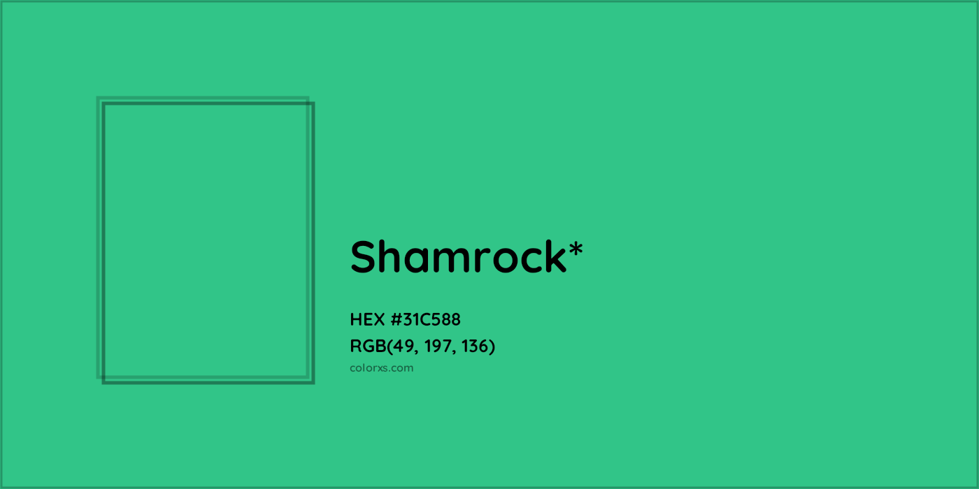 HEX #31C588 Color Name, Color Code, Palettes, Similar Paints, Images
