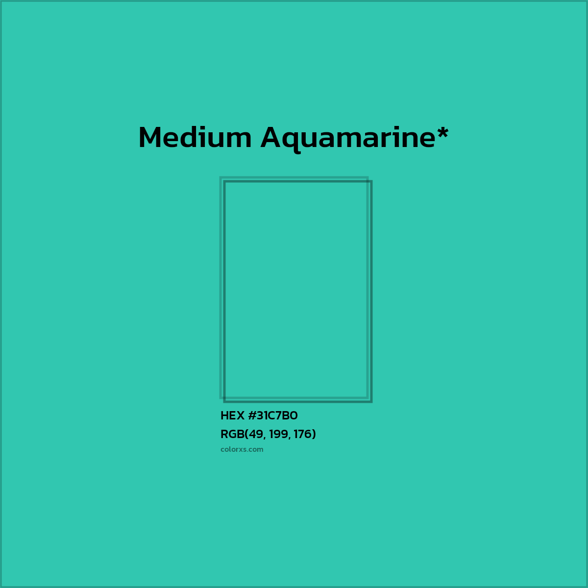 HEX #31C7B0 Color Name, Color Code, Palettes, Similar Paints, Images