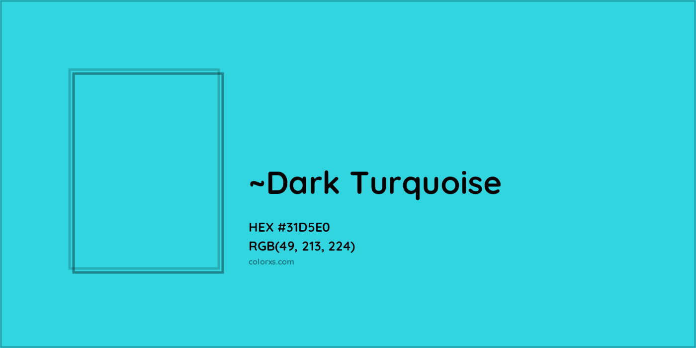 HEX #31D5E0 Color Name, Color Code, Palettes, Similar Paints, Images
