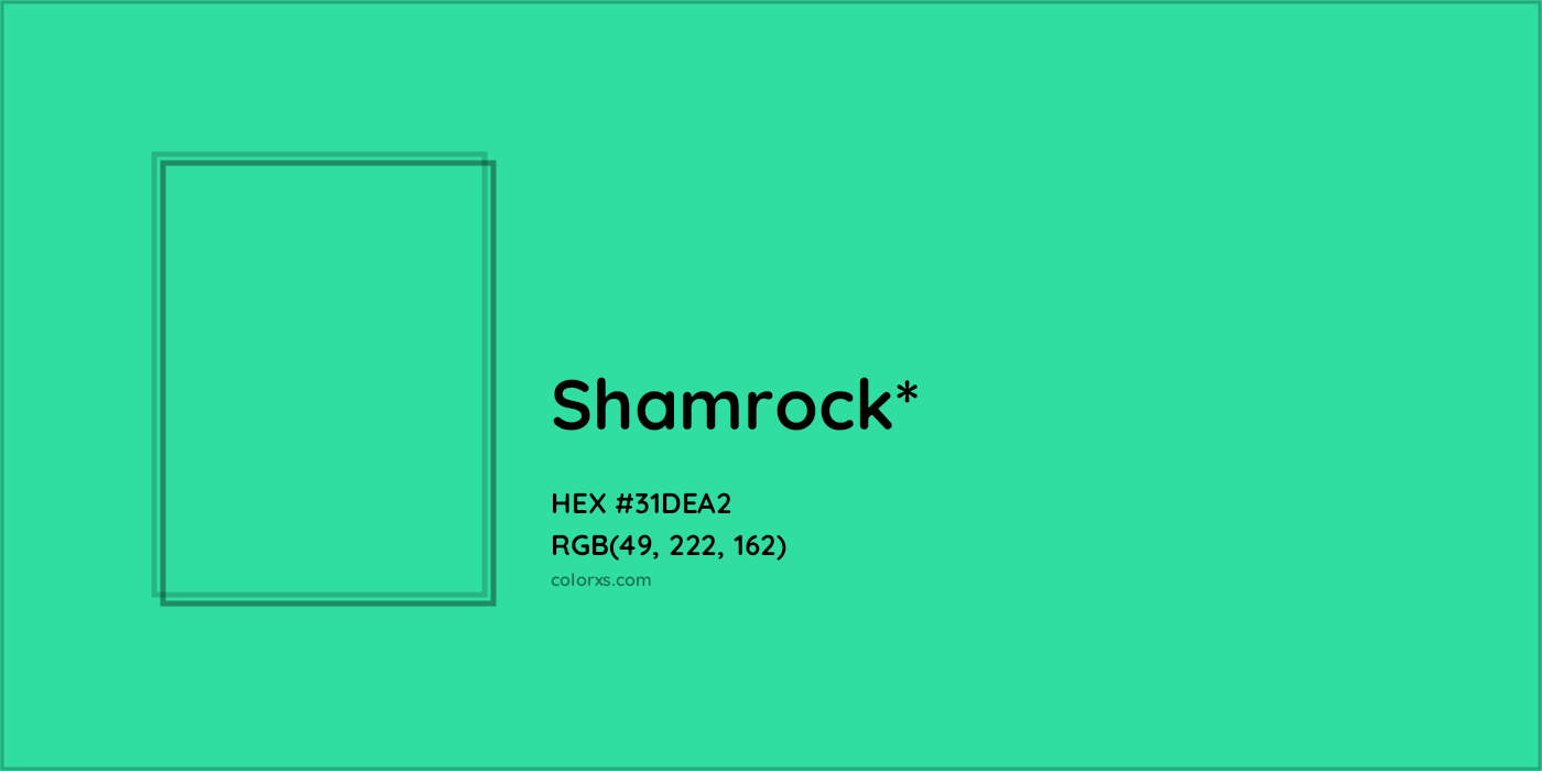HEX #31DEA2 Color Name, Color Code, Palettes, Similar Paints, Images