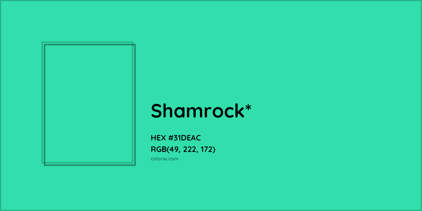 HEX #31DEAC Color Name, Color Code, Palettes, Similar Paints, Images