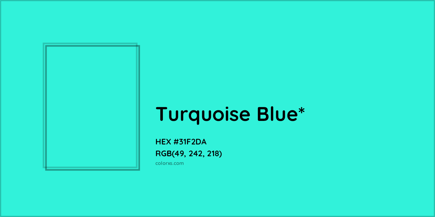 HEX #31F2DA Color Name, Color Code, Palettes, Similar Paints, Images