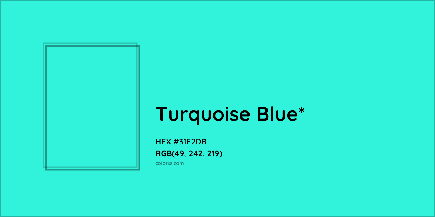 HEX #31F2DB Color Name, Color Code, Palettes, Similar Paints, Images