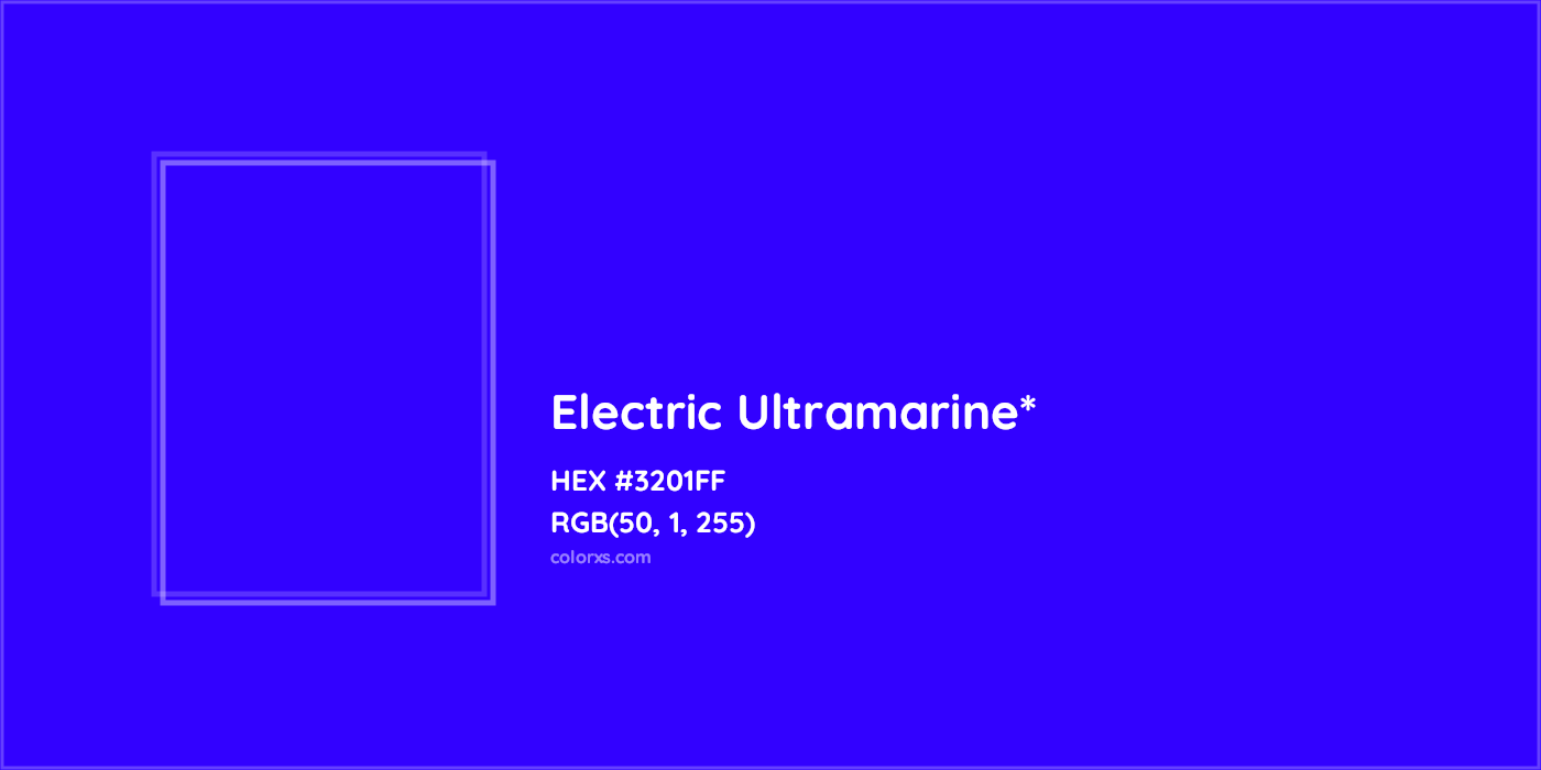 HEX #3201FF Color Name, Color Code, Palettes, Similar Paints, Images