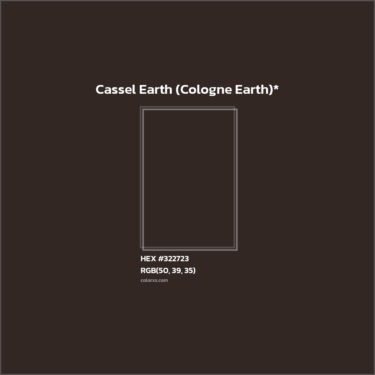 HEX #322723 Color Name, Color Code, Palettes, Similar Paints, Images