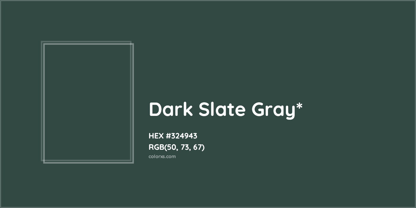 HEX #324943 Color Name, Color Code, Palettes, Similar Paints, Images