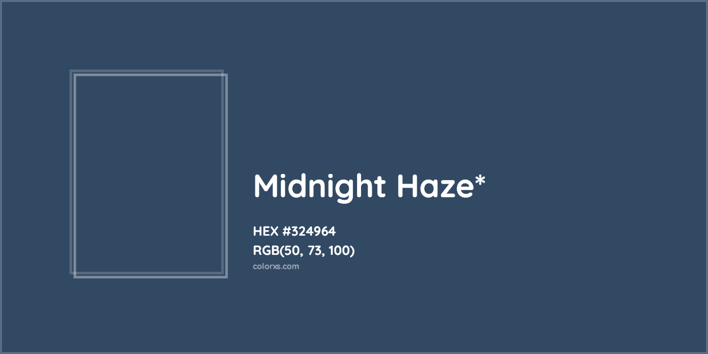 HEX #324964 Color Name, Color Code, Palettes, Similar Paints, Images