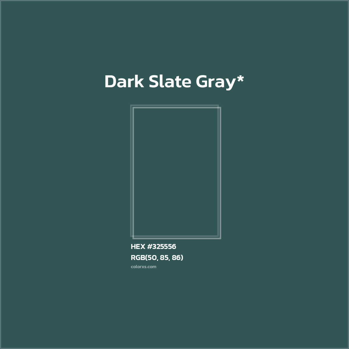 HEX #325556 Color Name, Color Code, Palettes, Similar Paints, Images