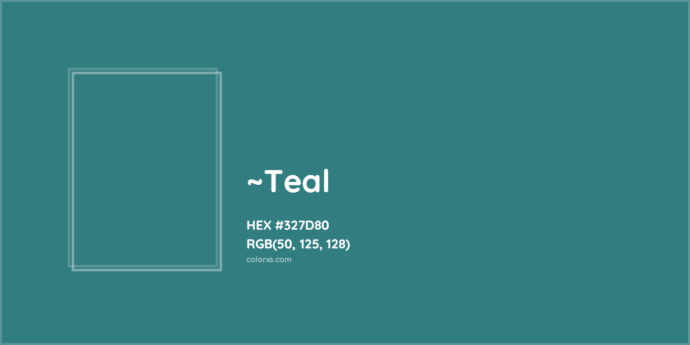 HEX #327D80 Color Name, Color Code, Palettes, Similar Paints, Images