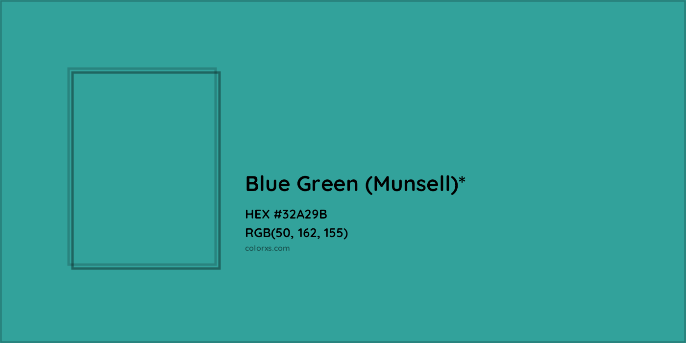HEX #32A29B Color Name, Color Code, Palettes, Similar Paints, Images