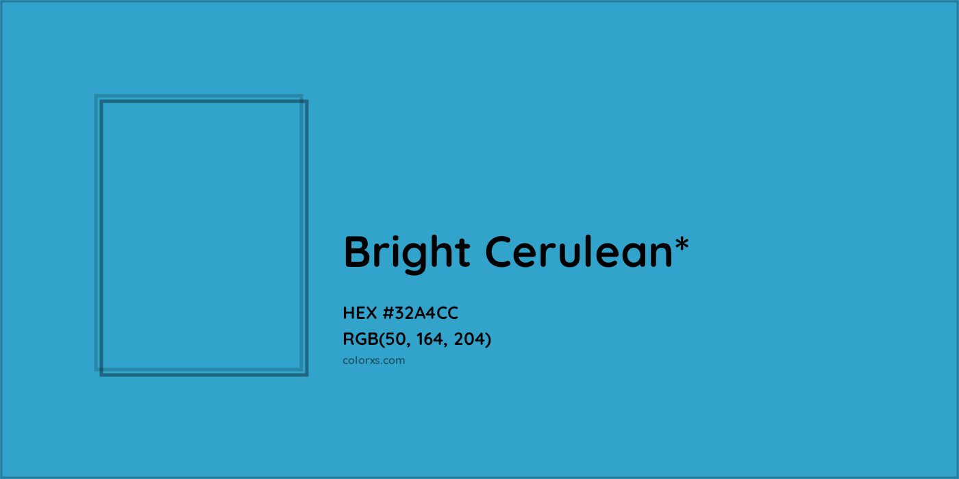 HEX #32A4CC Color Name, Color Code, Palettes, Similar Paints, Images