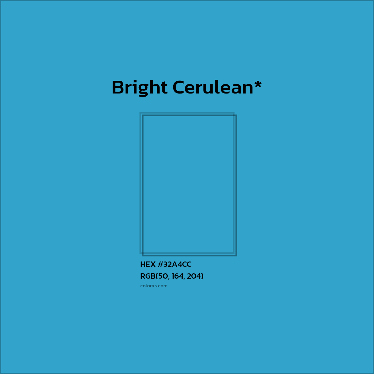 HEX #32A4CC Color Name, Color Code, Palettes, Similar Paints, Images