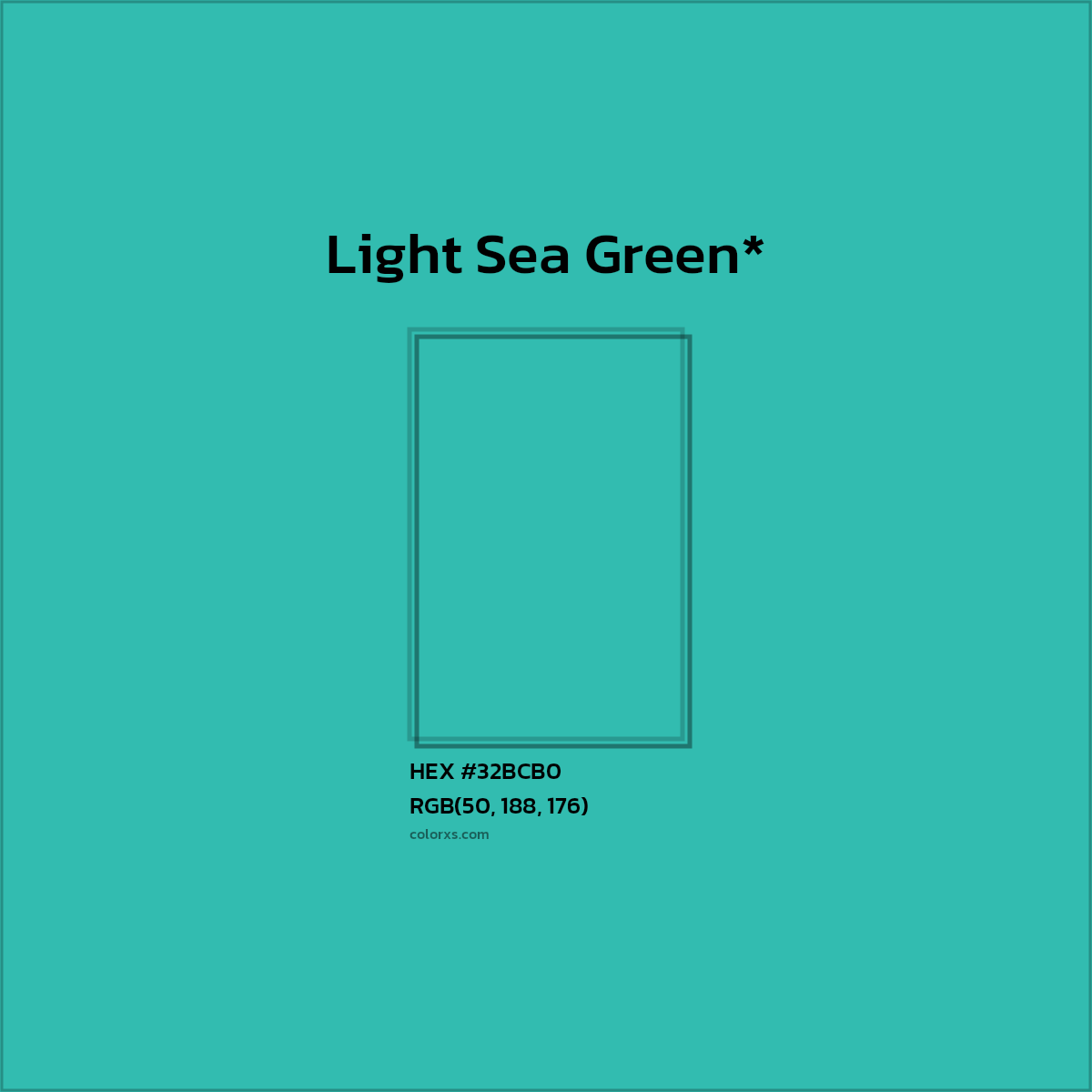 HEX #32BCB0 Color Name, Color Code, Palettes, Similar Paints, Images