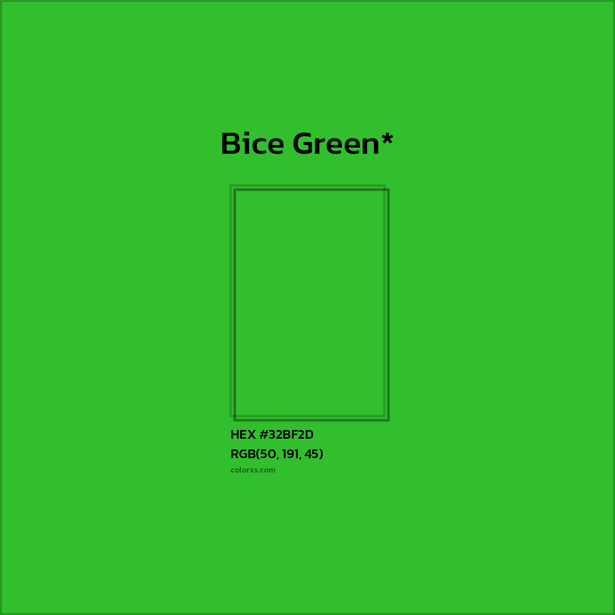 HEX #32BF2D Color Name, Color Code, Palettes, Similar Paints, Images