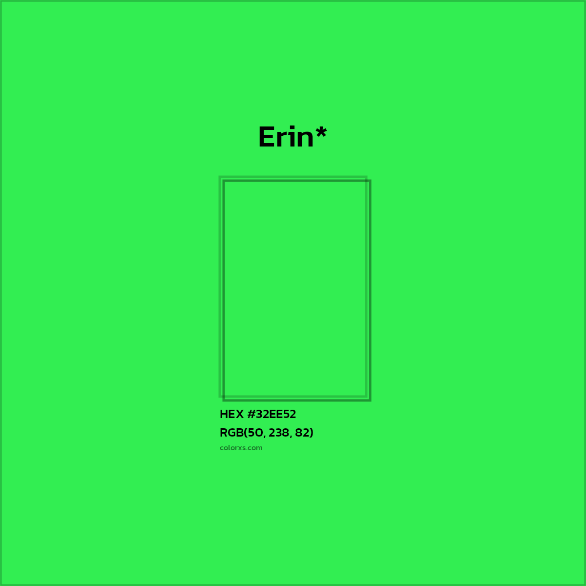 HEX #32EE52 Color Name, Color Code, Palettes, Similar Paints, Images