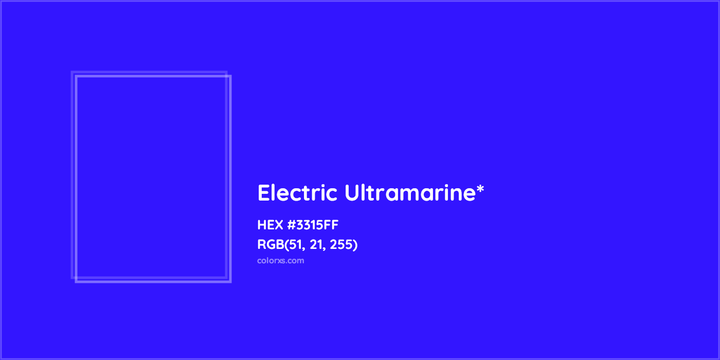 HEX #3315FF Color Name, Color Code, Palettes, Similar Paints, Images