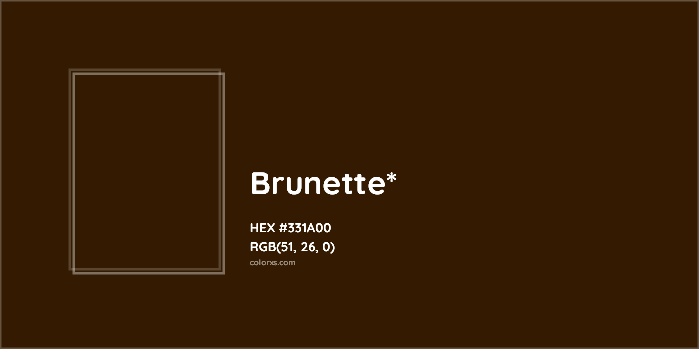 HEX #331A00 Color Name, Color Code, Palettes, Similar Paints, Images