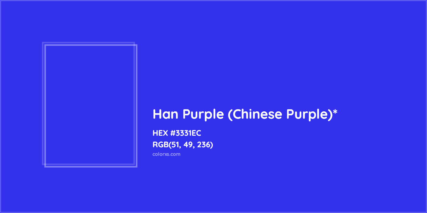HEX #3331EC Color Name, Color Code, Palettes, Similar Paints, Images