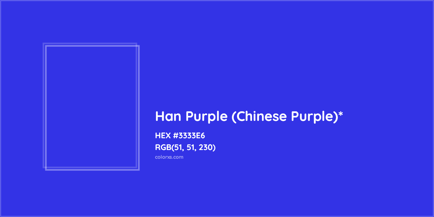 HEX #3333E6 Color Name, Color Code, Palettes, Similar Paints, Images
