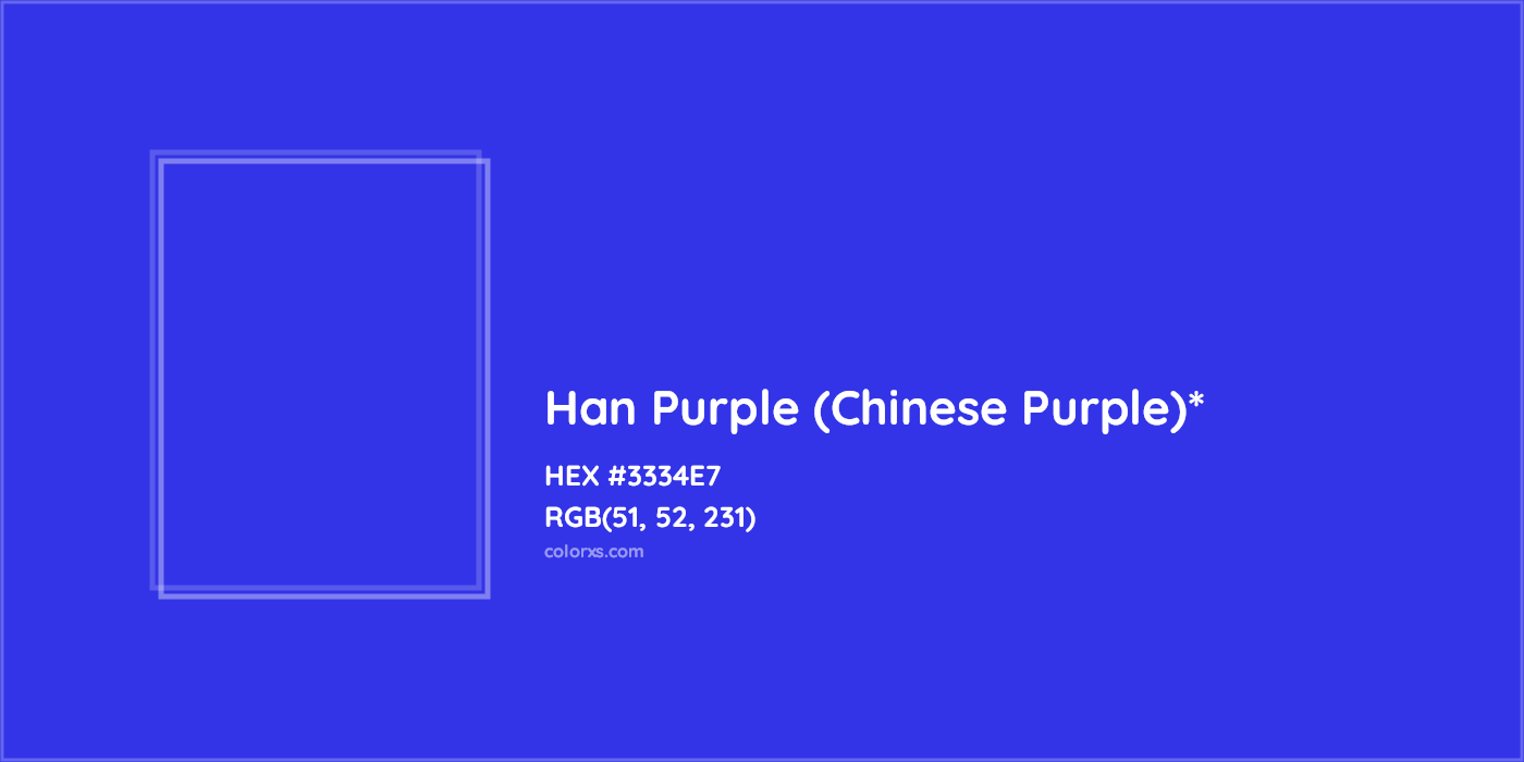 HEX #3334E7 Color Name, Color Code, Palettes, Similar Paints, Images