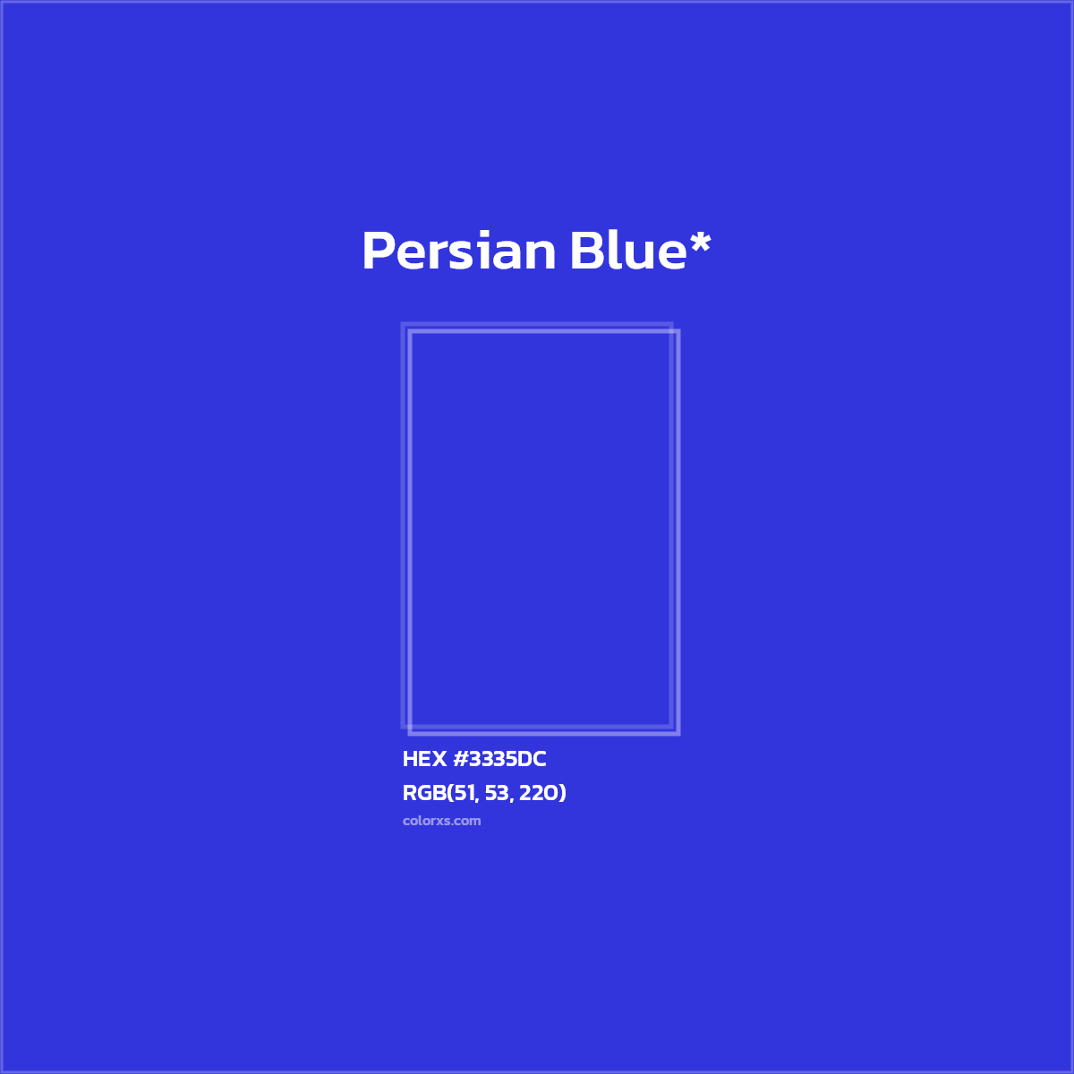 HEX #3335DC Color Name, Color Code, Palettes, Similar Paints, Images