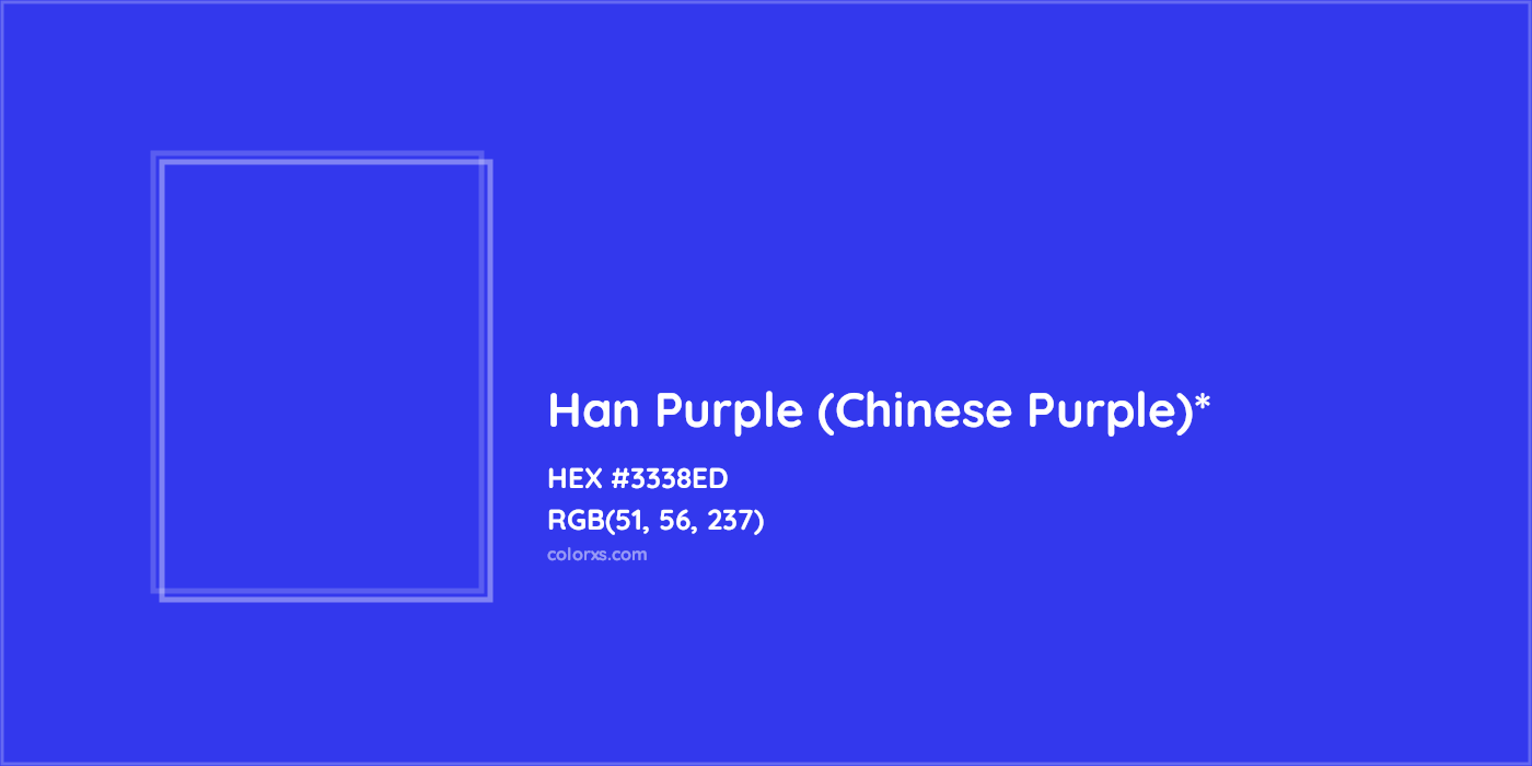 HEX #3338ED Color Name, Color Code, Palettes, Similar Paints, Images