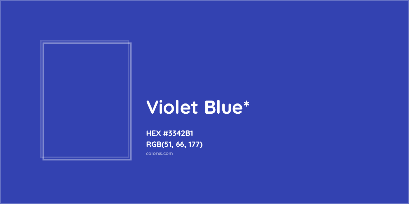 HEX #3342B1 Color Name, Color Code, Palettes, Similar Paints, Images