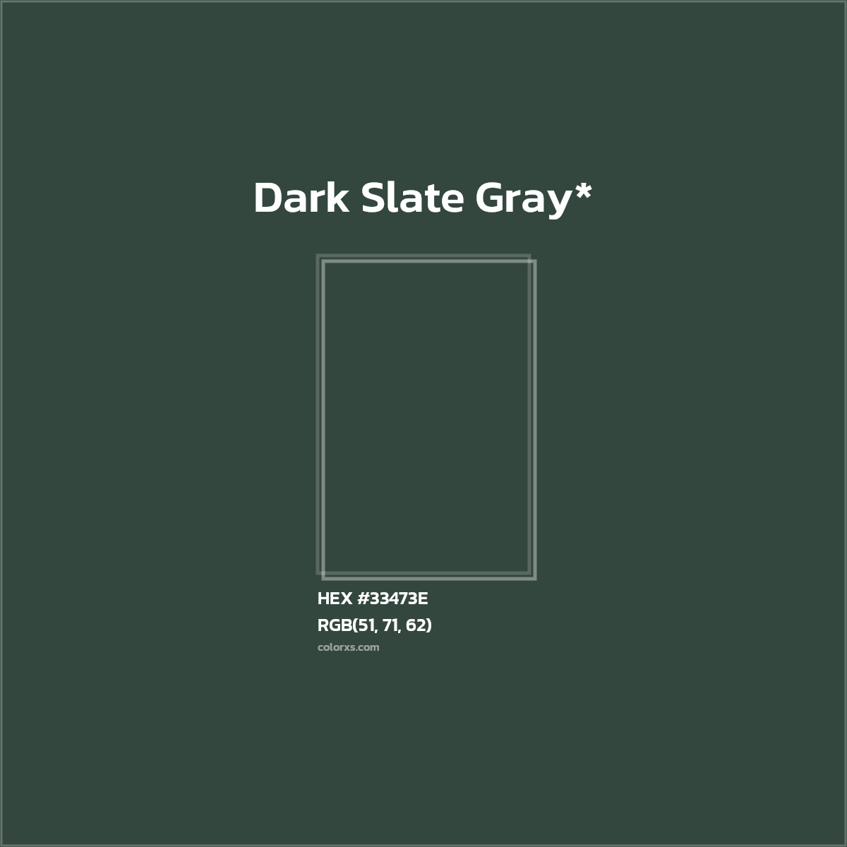 HEX #33473E Color Name, Color Code, Palettes, Similar Paints, Images