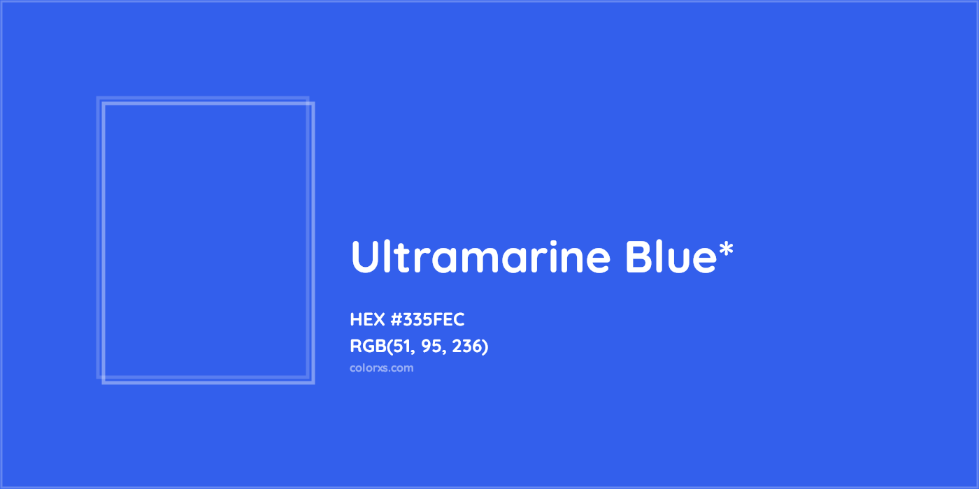 HEX #335FEC Color Name, Color Code, Palettes, Similar Paints, Images