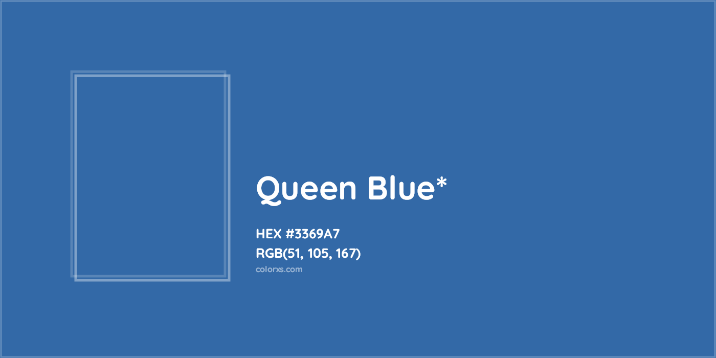 HEX #3369A7 Color Name, Color Code, Palettes, Similar Paints, Images
