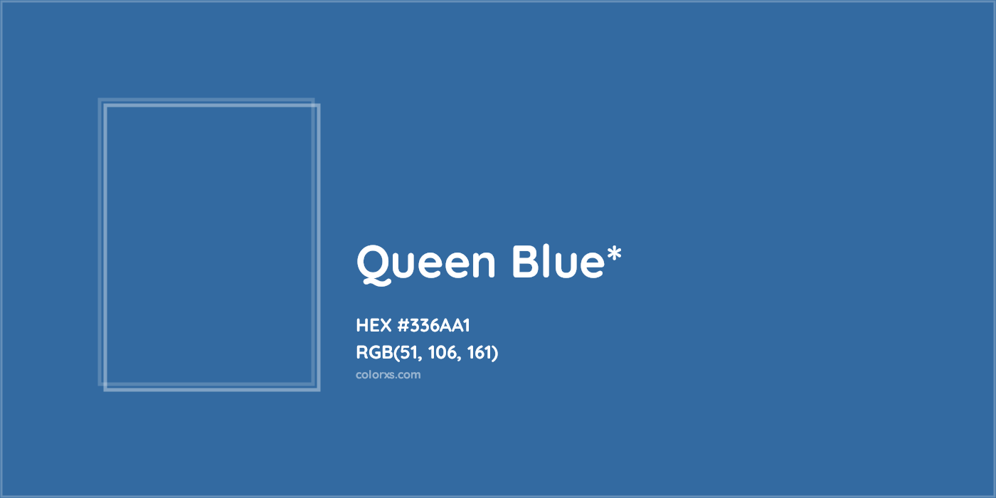HEX #336AA1 Color Name, Color Code, Palettes, Similar Paints, Images