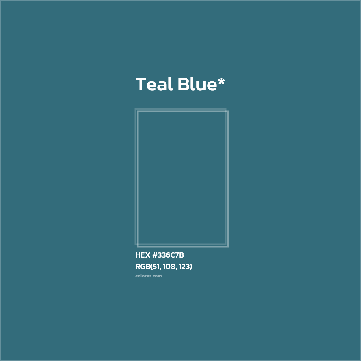 HEX #336C7B Color Name, Color Code, Palettes, Similar Paints, Images