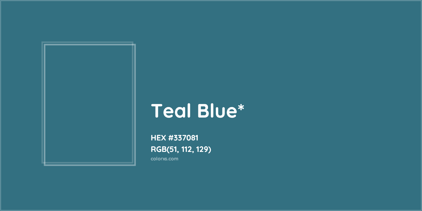 HEX #337081 Color Name, Color Code, Palettes, Similar Paints, Images