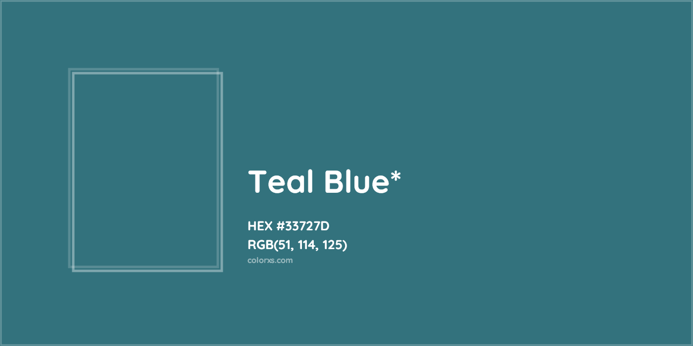 HEX #33727D Color Name, Color Code, Palettes, Similar Paints, Images