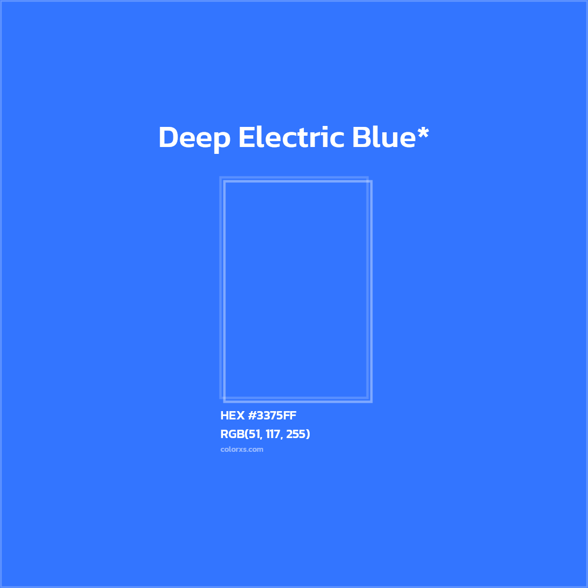HEX #3375FF Color Name, Color Code, Palettes, Similar Paints, Images