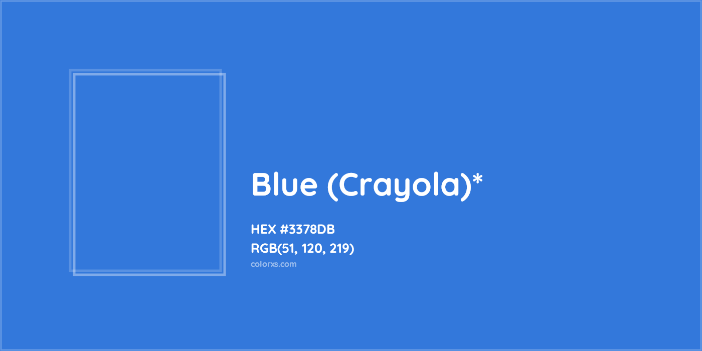 HEX #3378DB Color Name, Color Code, Palettes, Similar Paints, Images